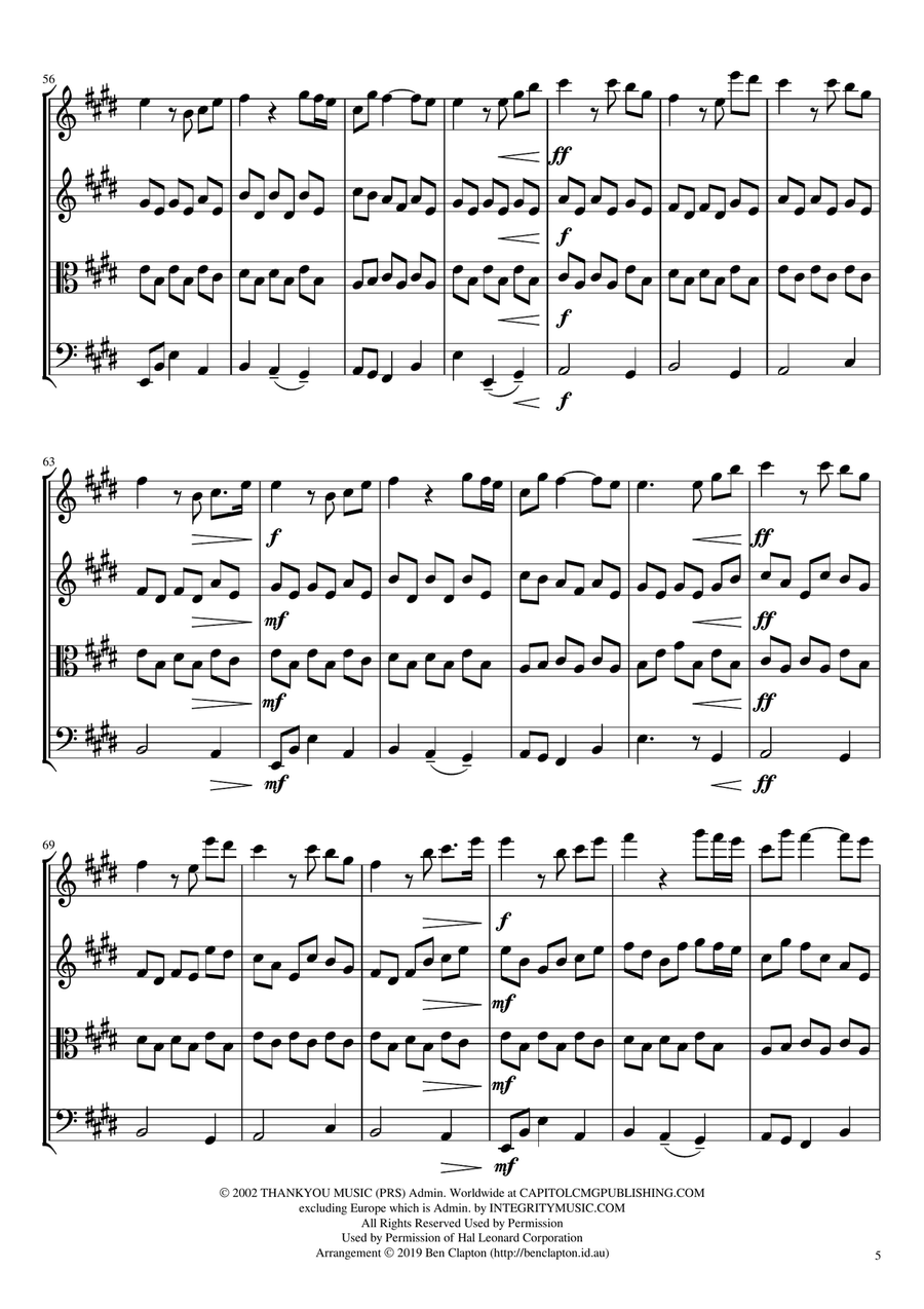 In Christ Alone String Quartet scores gallery preview page 5