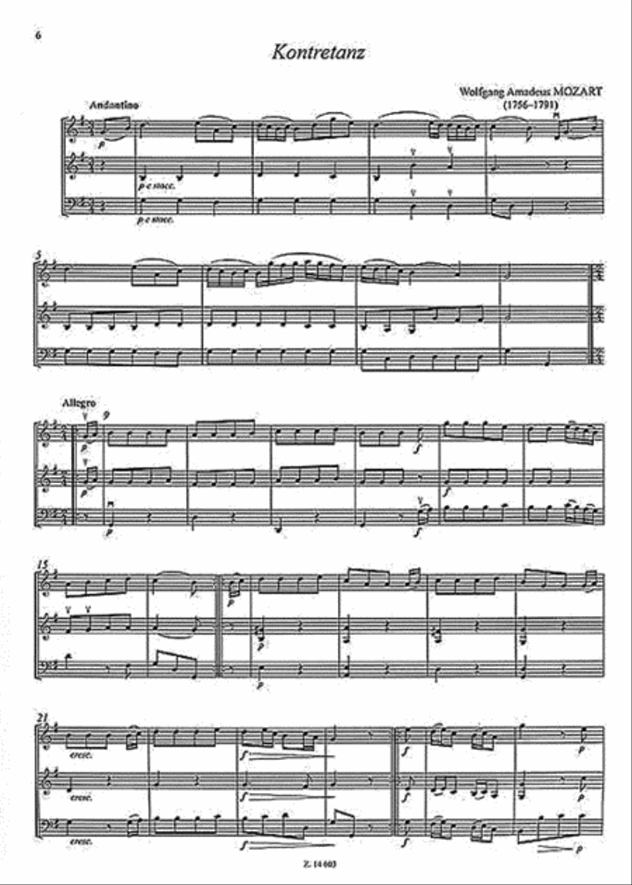 Classical Trio Music for Beginners (First Position) String Trio scores gallery preview page 4