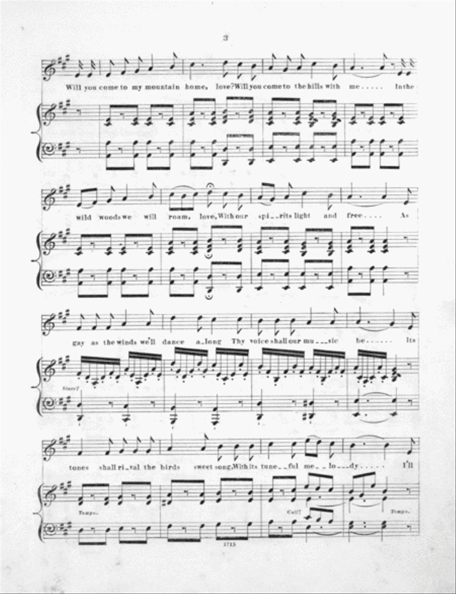 Will You Come to My Mountain Home Voice scores gallery preview page 3