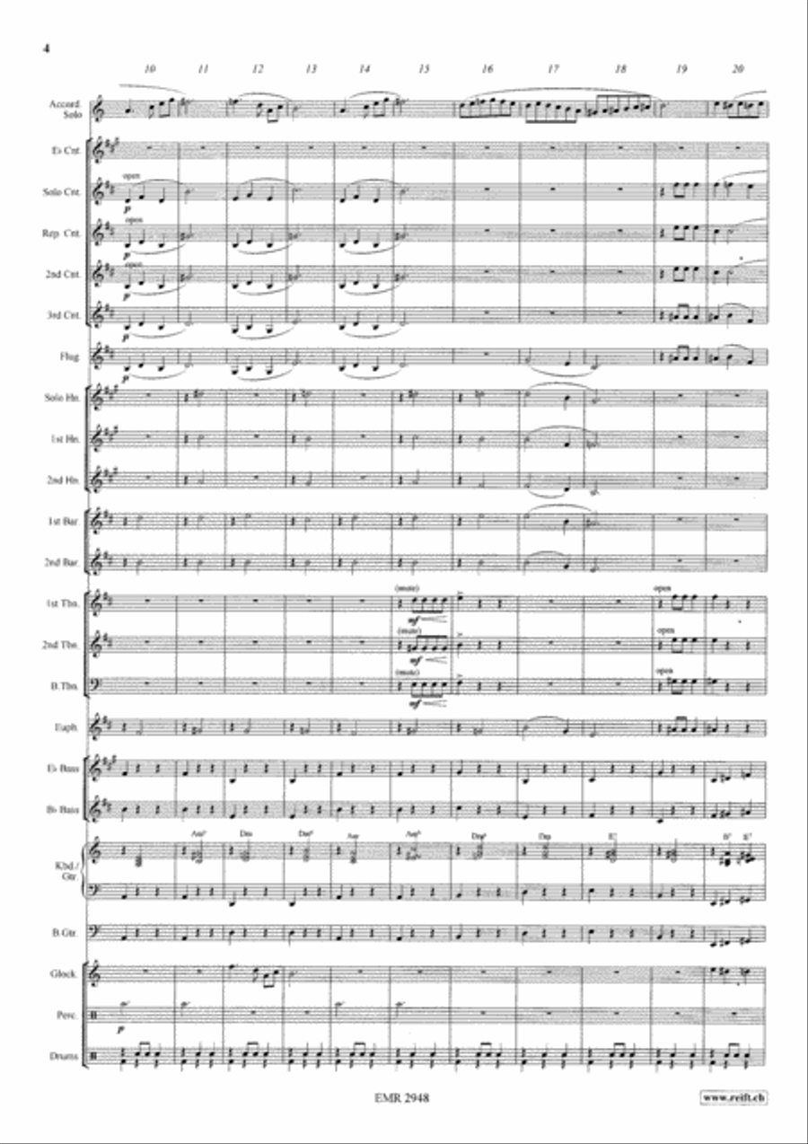 Accordion Pleasure Brass Band scores gallery preview page 5