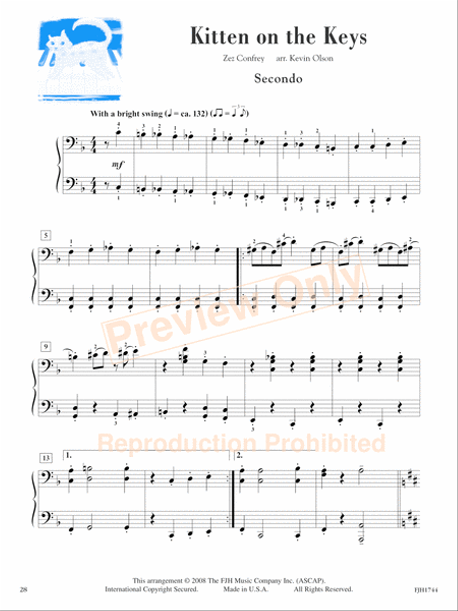 In Recital with Jazz, Blues & Rags, Book 6 Piano Method scores gallery preview page 3