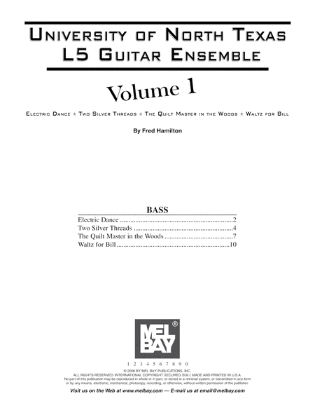 UNT L-5 Guitar Ensemble Series, Volume 1