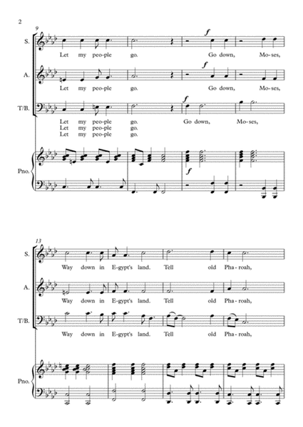 Go Down Moses (SATB) image number null