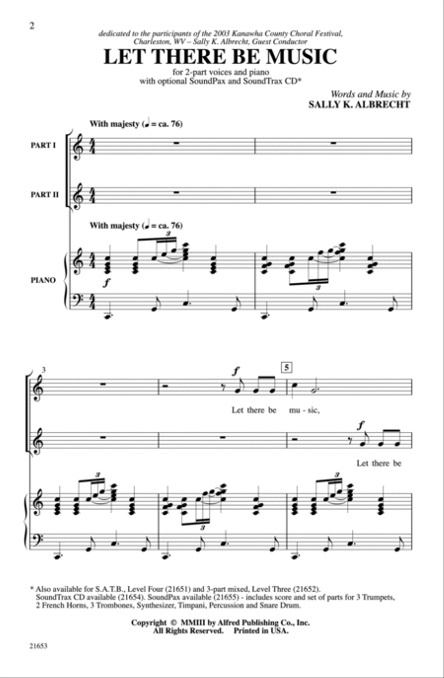Let There Be Music 2-Part scores gallery preview page 2