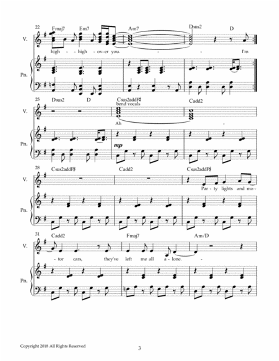 High Over You PVG Voice scores gallery preview page 3