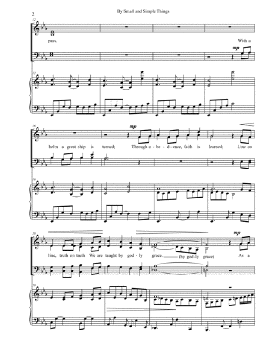 By Small and Simple Things 4-Part scores gallery preview page 3