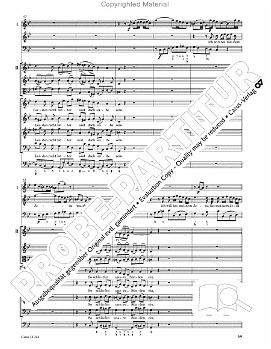 St. Matthew Passion (Matthaus-Passion) 4-Part scores gallery preview page 71