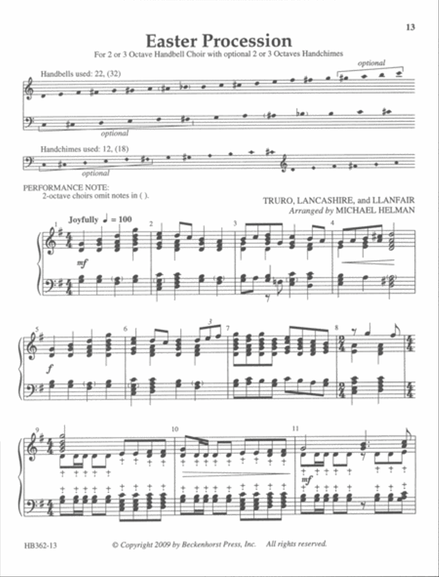 Three Hymns for Easter (2-3 octaves) 3-Octaves scores gallery preview page 6