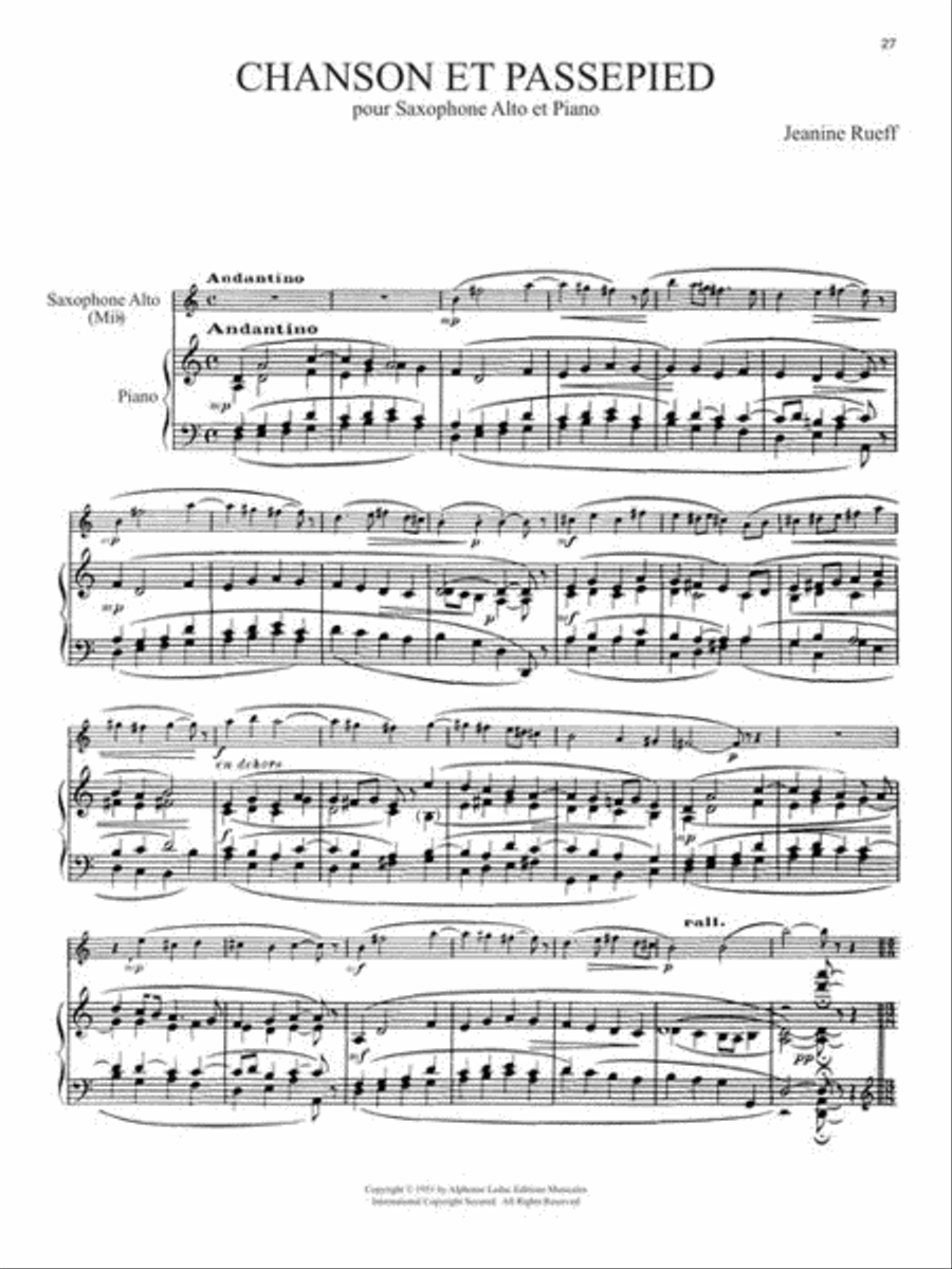 Eight Pieces by French Composers for Saxophone Alto Saxophone scores gallery preview page 6