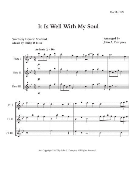 It Is Well With My Soul (Flute Trio) image number null