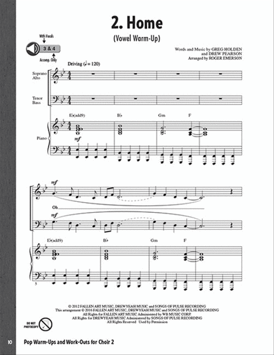 Pop Warm-Ups & Work-Outs for Choir, Vol. 2 Choir scores gallery preview page 4