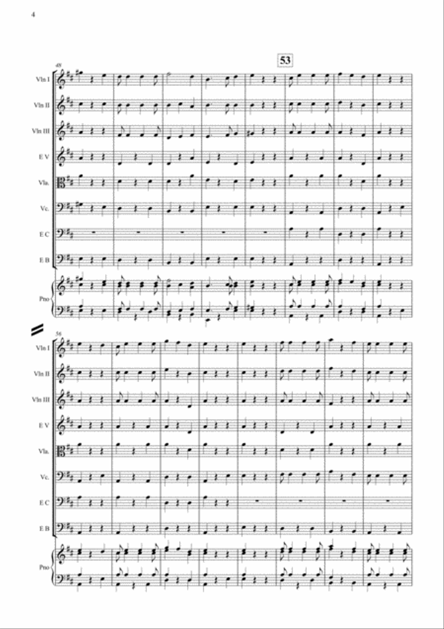Jazz Waltz ( for Junior String Ensemble) Chamber Orchestra scores gallery preview page 4