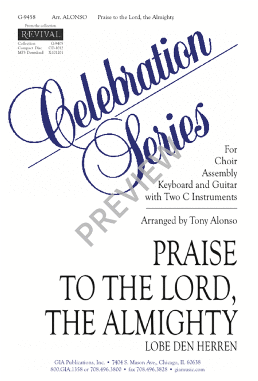 Praise to the Lord, the Almighty 3-Part scores gallery preview page 2