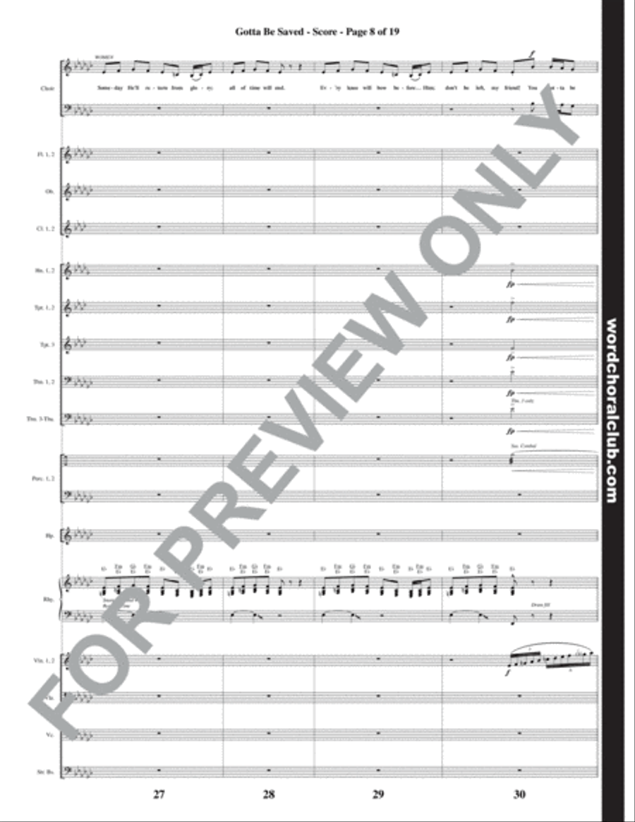 Southern Gospel Sounds - Orchestration Set of Parts scores gallery preview page 9