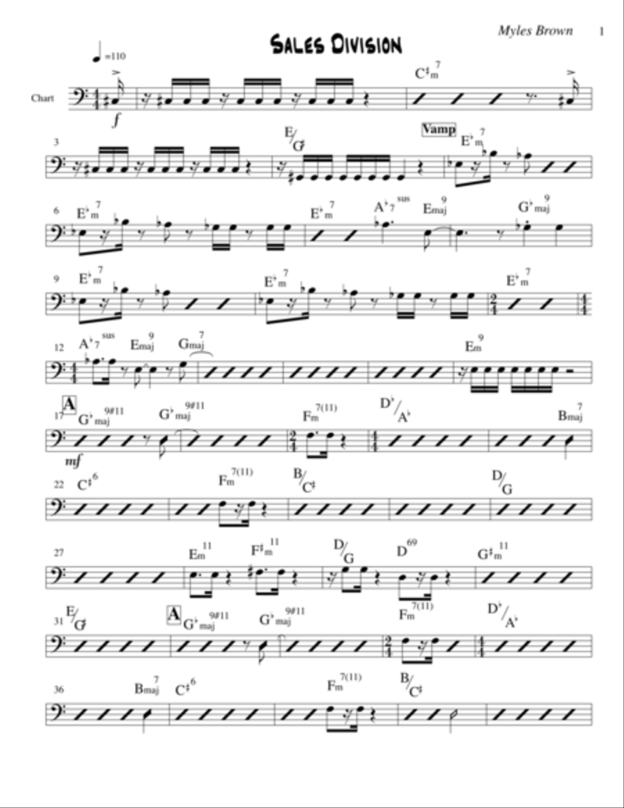 Sales Division Bass/drums Jazz Ensemble scores gallery preview page 1