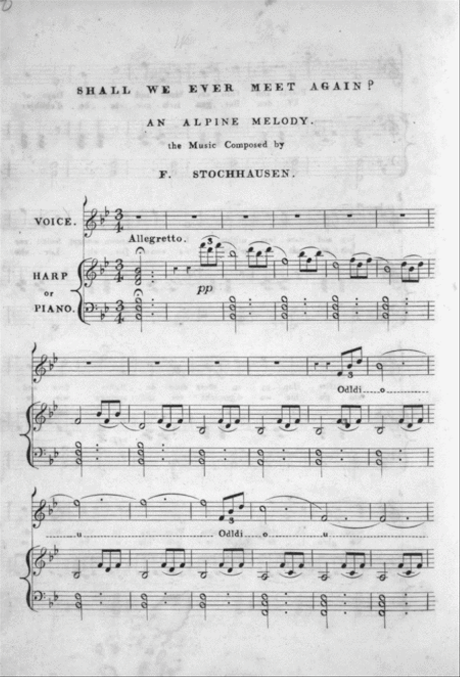 Shall We Ever Meet Again? An Alpine Melody Voice scores gallery preview page 2