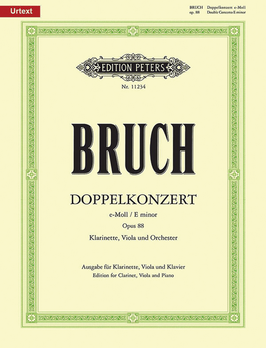 Double Concerto in E minor Op. 88 (Edition for Clarinet, Viola and Piano) Clarinet scores gallery preview page 1