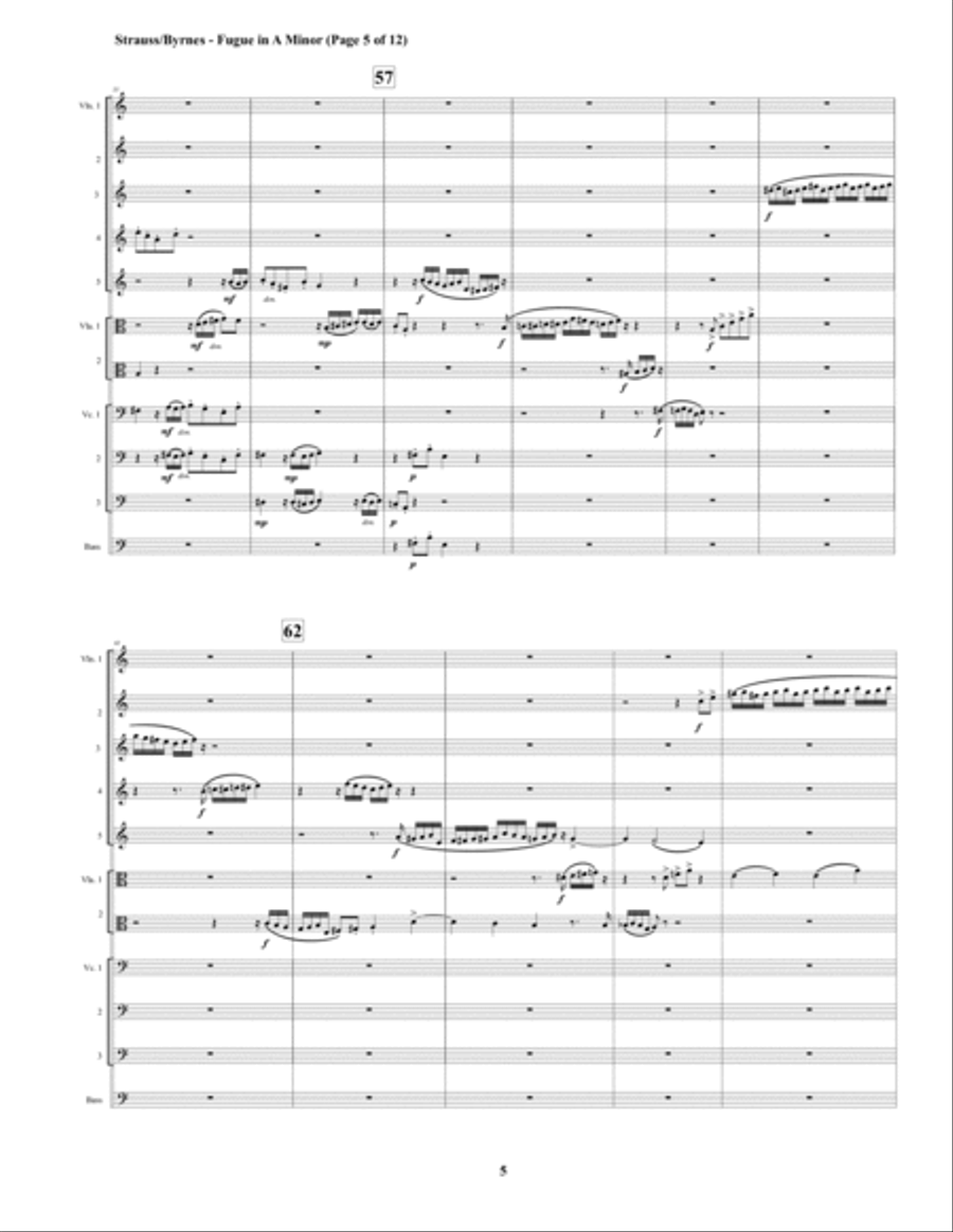 Fugue in A Minor by Richard Strauss for Strauss - Fugue (String Orchestra) String Orchestra scores gallery preview page 5