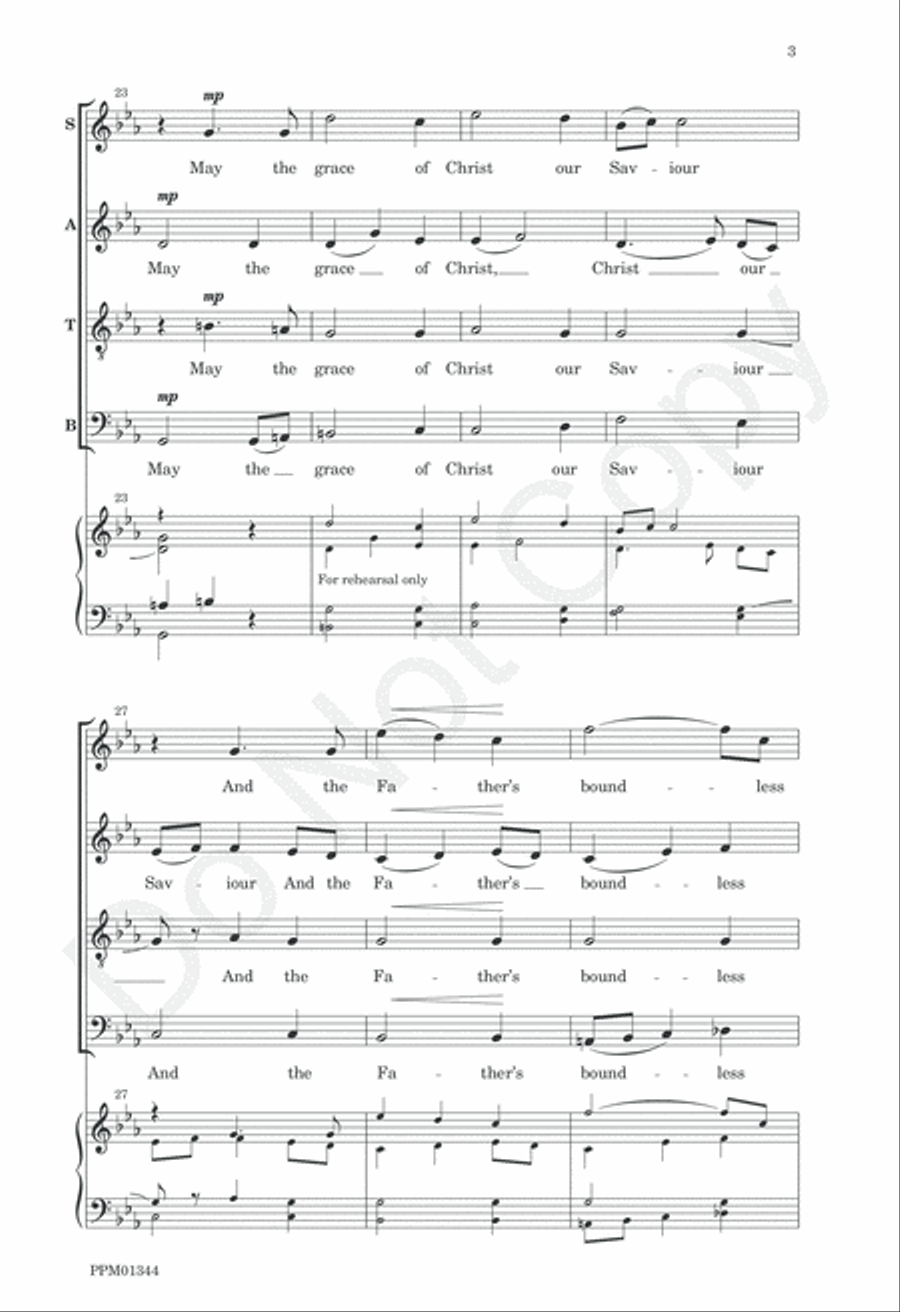 May the Grace of Christ Our Savior 4-Part scores gallery preview page 6