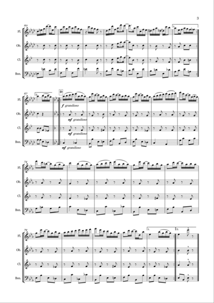 Leola Two Step for Woodwind Quartet Woodwind Quartet scores gallery preview page 3
