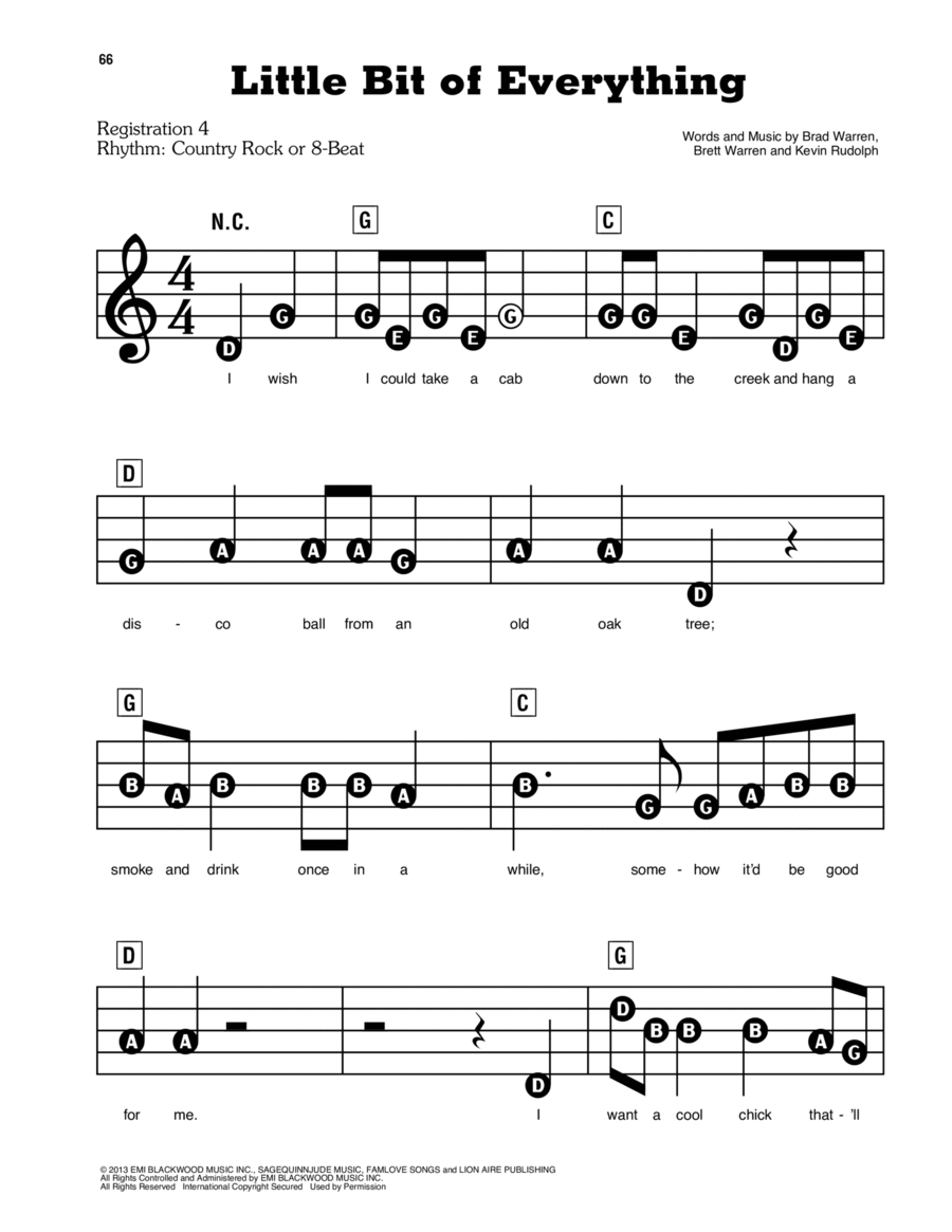 Little Bit Of Everything Electronic Keyboard scores gallery preview page 1