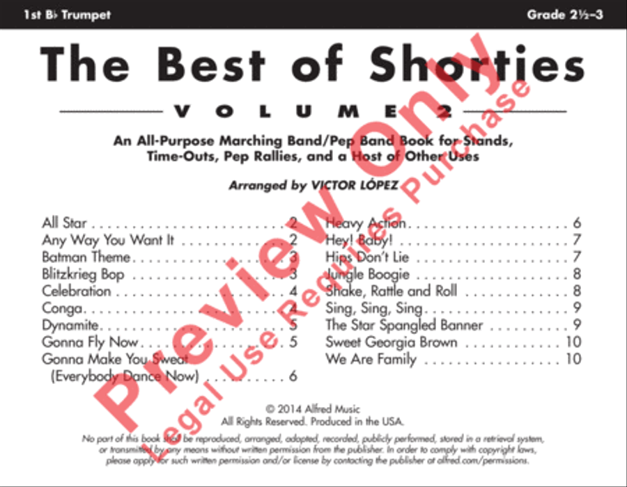 The Best of Shorties, Volume 2 Marching Band scores gallery preview page 2