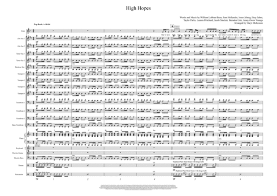 High Hopes Saxophone scores gallery preview page 1