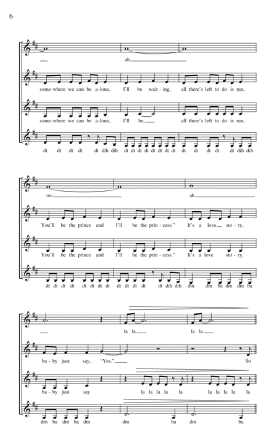 Love Story (arr. Deke Sharon) SSA scores gallery preview page 5
