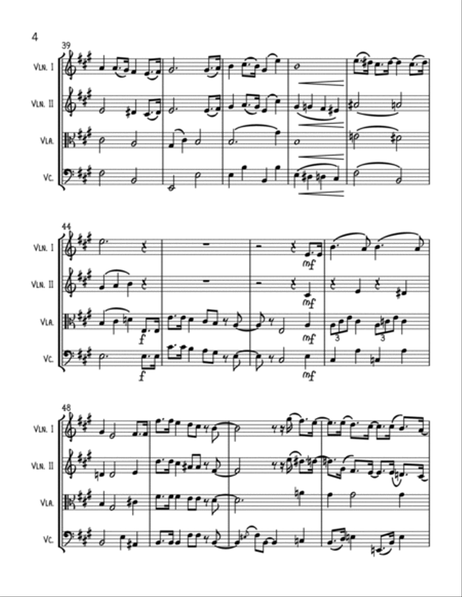 Let It Snow! Let It Snow! Let It Snow! String Quartet scores gallery preview page 4