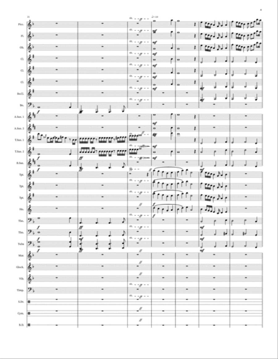 Fire Break Fire Break Concert Band scores gallery preview page 4