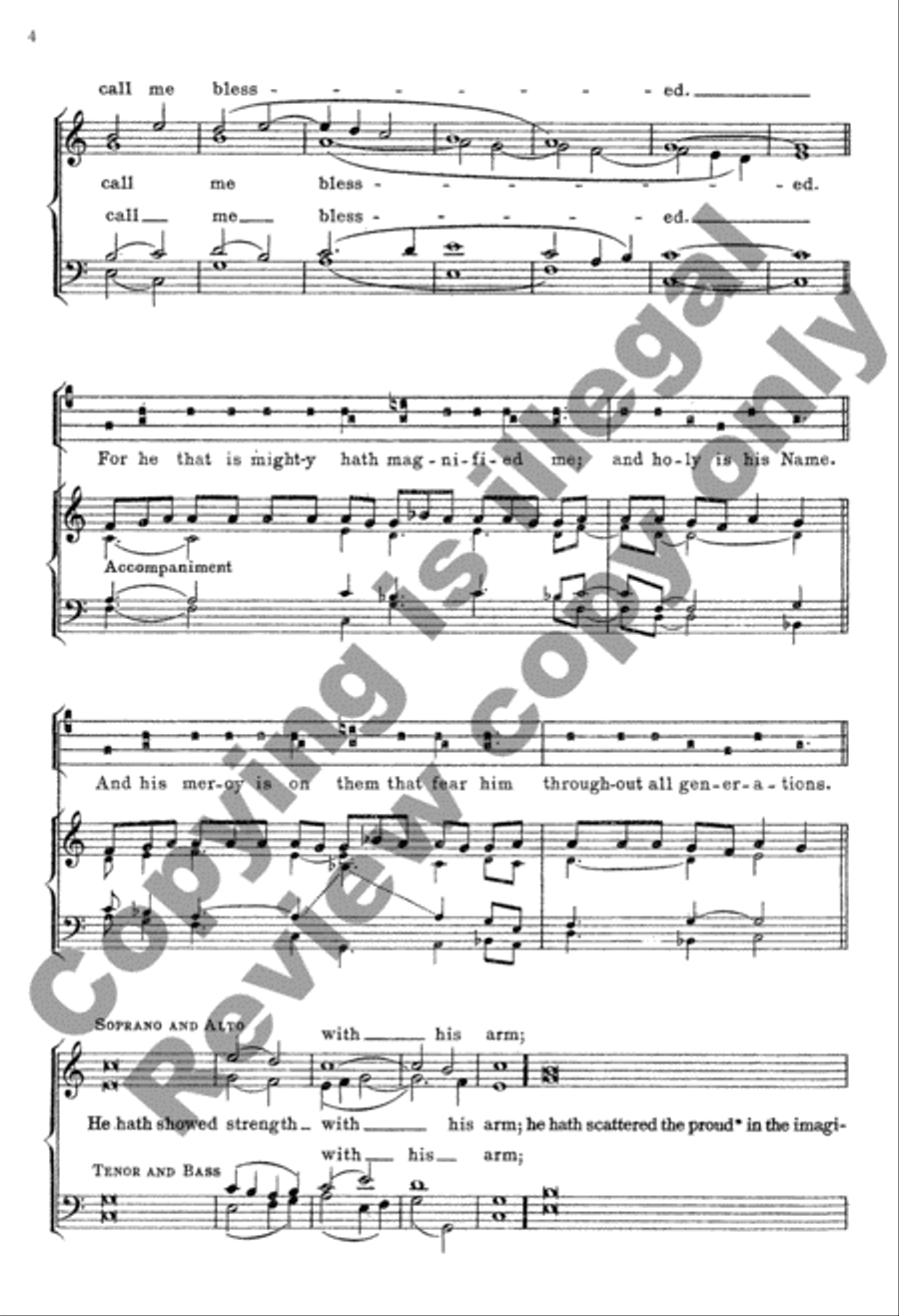 Magnificat & Nunc Dimittis 4-Part scores gallery preview page 4