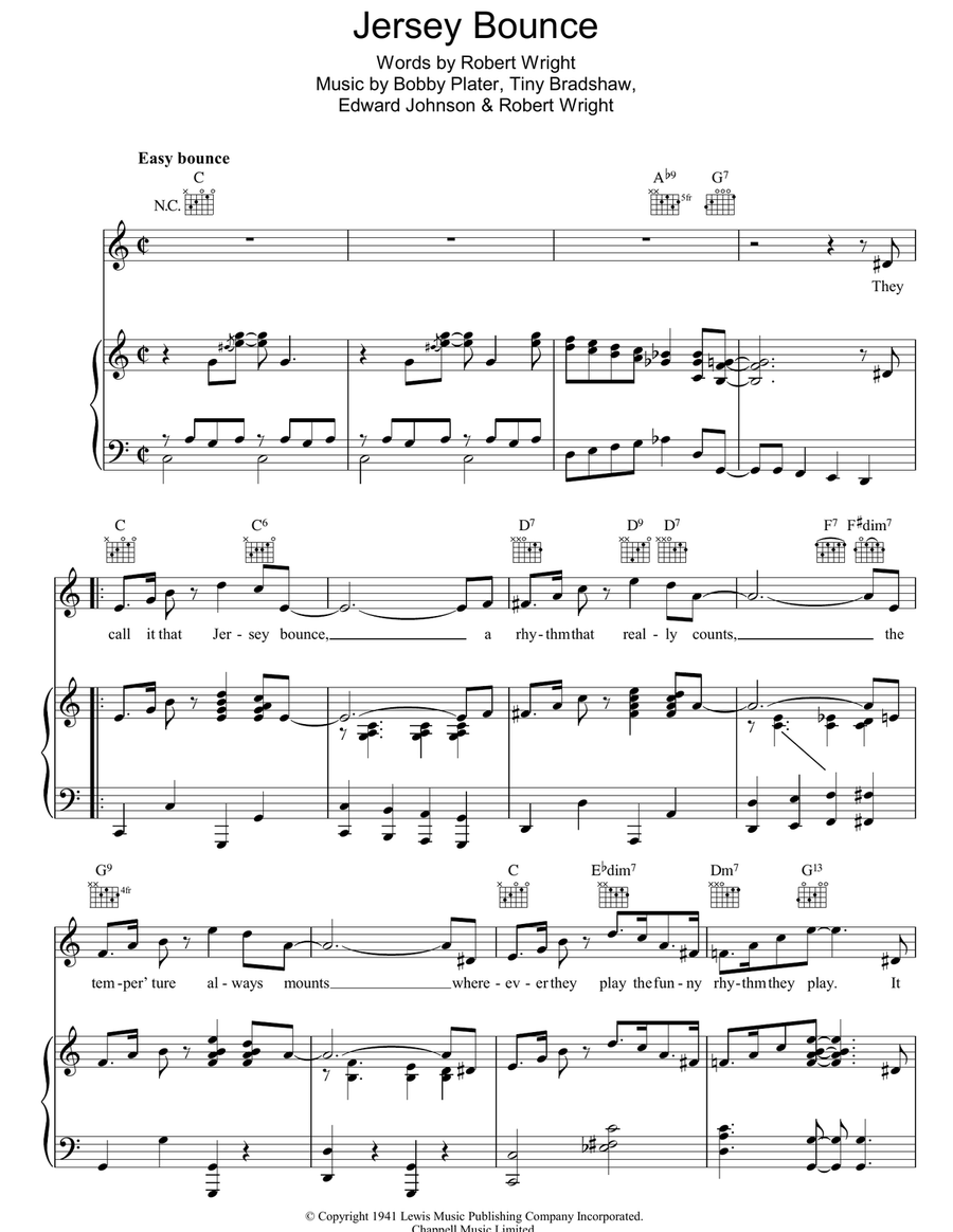 Jersey Bounce Jersey Bounce Guitar scores gallery preview page 1