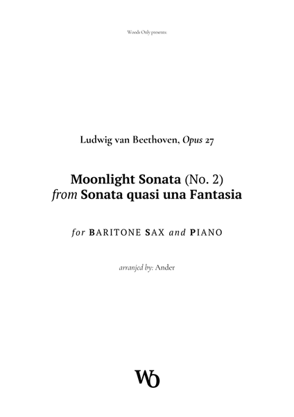 Moonlight Sonata by Beethoven for Baritone Sax image number null