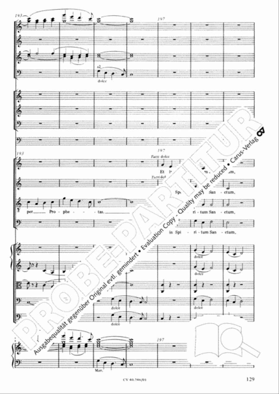 Mass in A Major (2 versions) STB scores gallery preview page 140