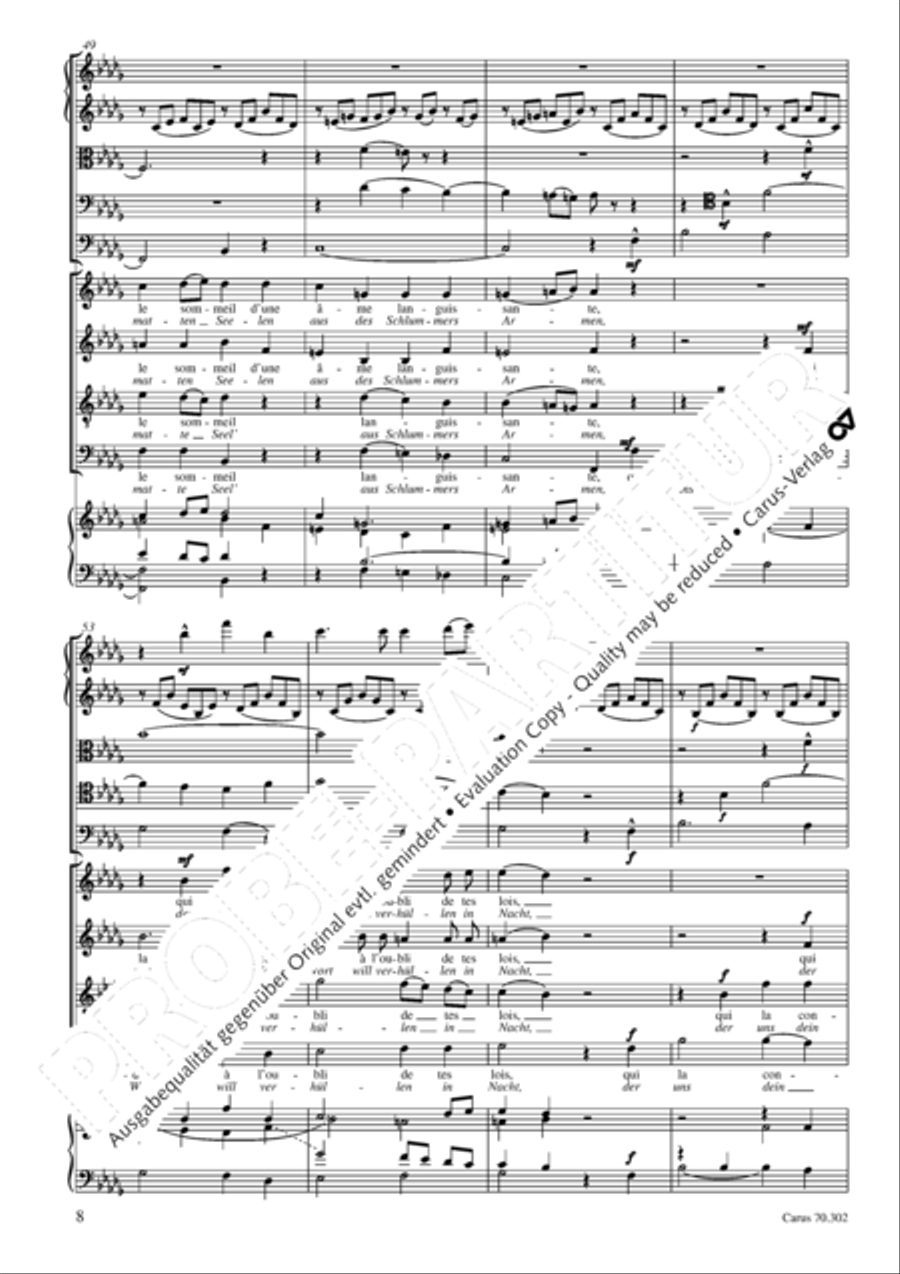 Cantique de Jean Racine (Lobgesang des Jean Racine) 4-Part scores gallery preview page 9