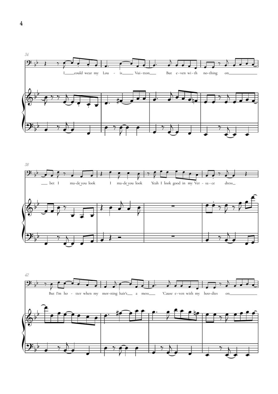 Made You Look Piano scores gallery preview page 5