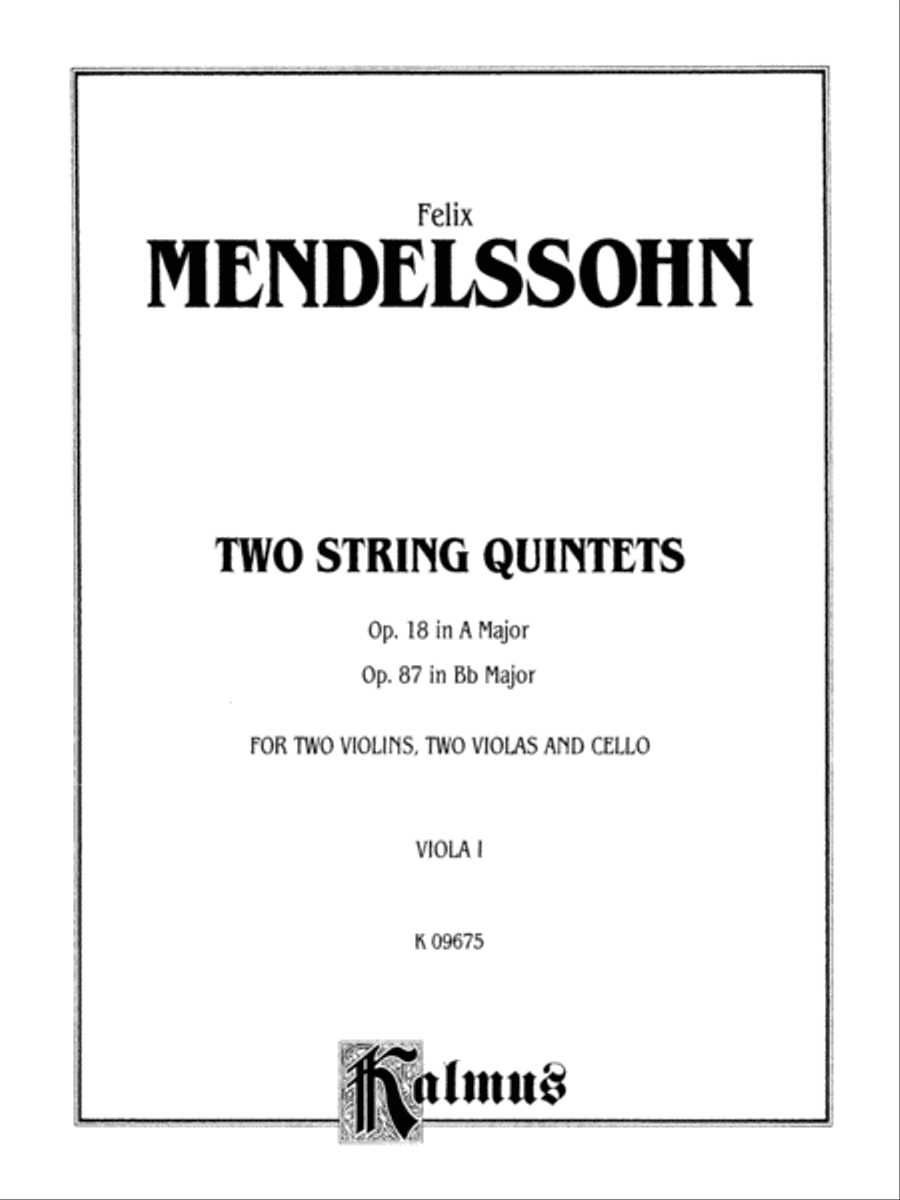 Quintets, Op. 18 (A Major) & Op. 87 (Bb Major) Small Ensemble scores gallery preview page 2