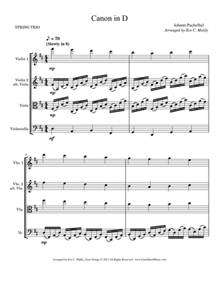 Canon in D - Pachelbel (String Trio)