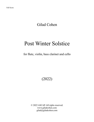 Post Winter Solstice (for flute/piccolo, bass clarinet, violin, and cello)