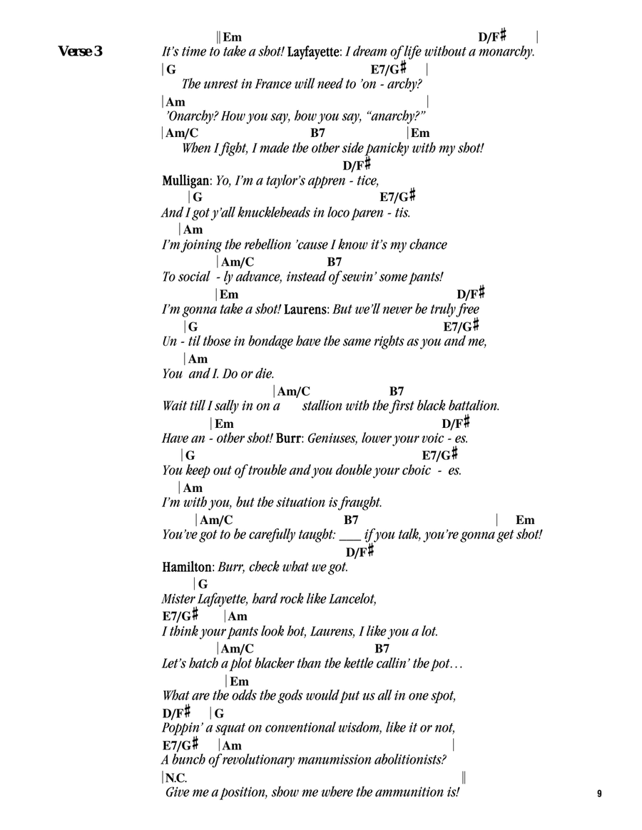 My Shot (from Hamilton) Guitar scores gallery preview page 4