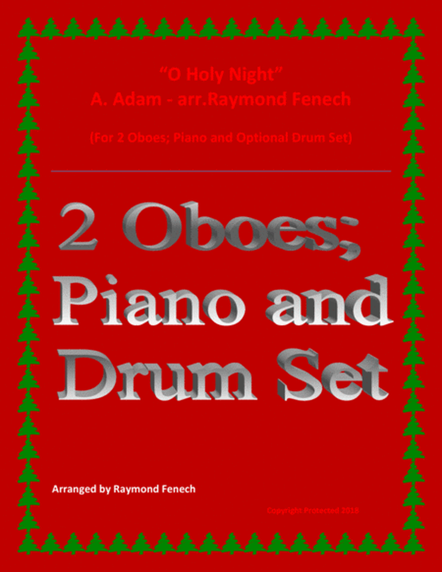 O Holy Night - 2 Oboes, Piano and Optional Drum Set - Intermediate Level image number null