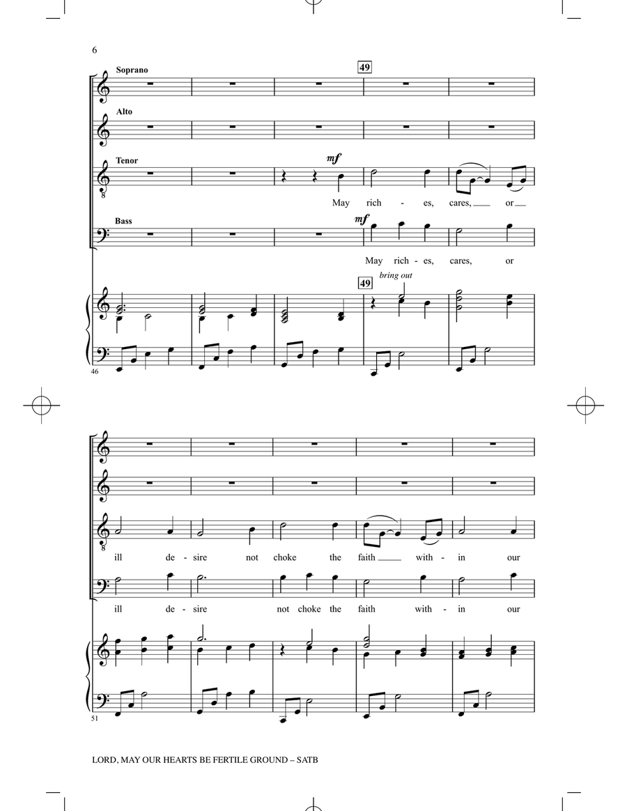Lord, May Our Hearts Be Fertile Ground 4-Part scores gallery preview page 4