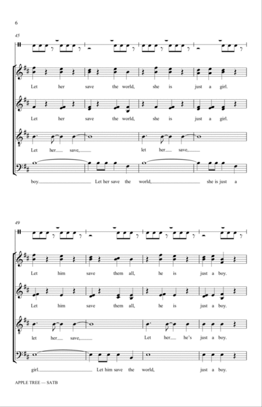 Apple Tree (arr. Katerina Gimon) 4-Part scores gallery preview page 6
