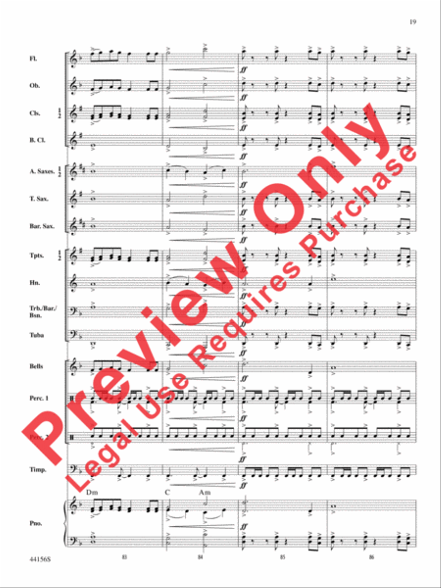 Holiday Celebrations Concert Band scores gallery preview page 19
