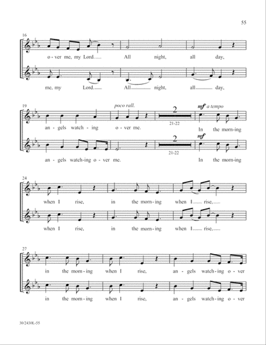 Simply Spirituals Unison Choir scores gallery preview page 56