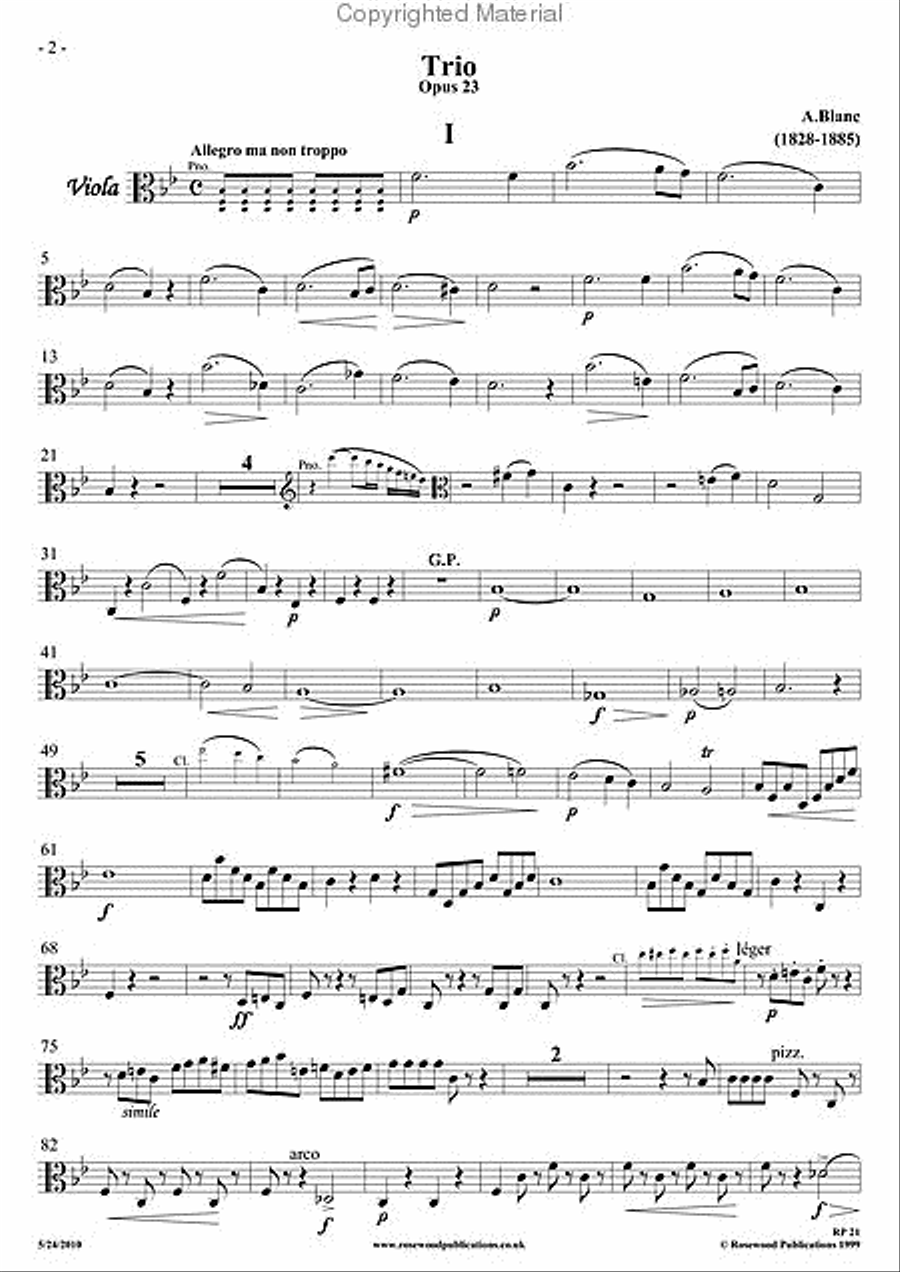 Trio, Op. 23 Clarinet scores gallery preview page 4