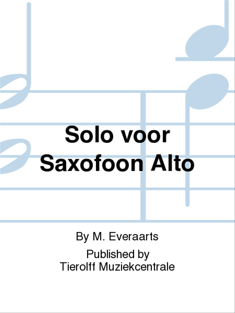 Solo Voor Sax-Alt En Blaasorkest Concert Band scores gallery preview page 1