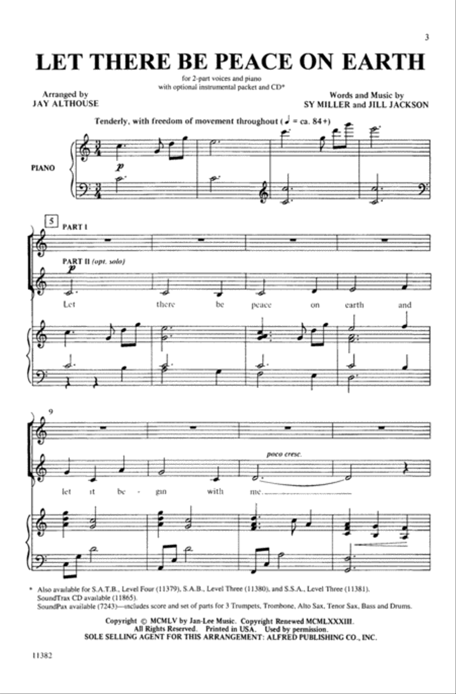 Let There Be Peace on Earth 2-Part scores gallery preview page 9