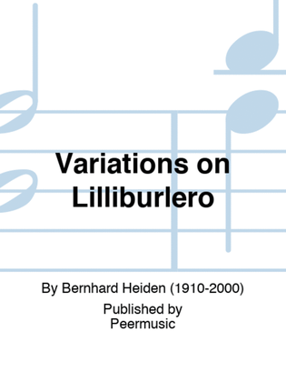 Variations on Lilliburlero