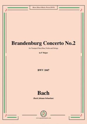 Book cover for Bach,J.S.-Brandenburg Concerto No.2 in F Major,BWV 1047